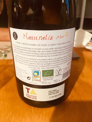 description of full vegan spanish wine at OCO! in Tarragona