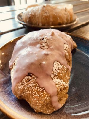 Blueberry and raspberry croissant at Revival in West London