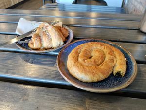 Croissant and borek at Revival in West London