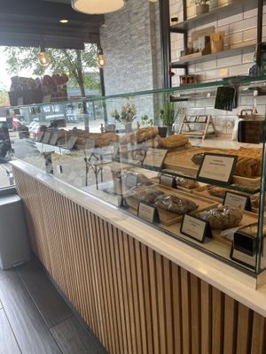 Selection off pastries and filled bagels. All vegan    at Revival in West London