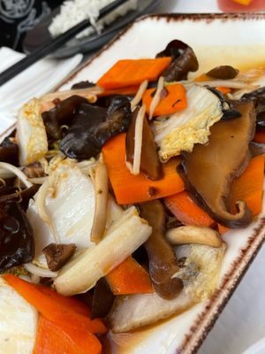 Fried vegetables at Gyoza Bar in Lisbon