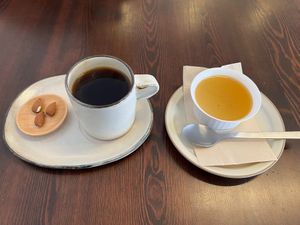 coffee and soy pudding w/ maple syrup at Ska Vi Fika - スカヴィフィーカ in Hirosaki