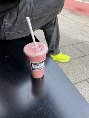 Silver strawberry shake   at Rootine Wellness Club in Munich