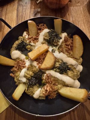 Aubergine mit Backkartoffeln (Nr. 42)  at Zarathustra in Cologne