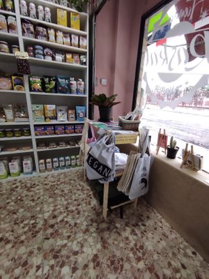 Rincón solidario at Raskal Tienda Vegana in Mostoles