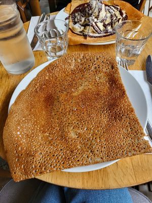 Sweet crepe at La Creperie in Paris