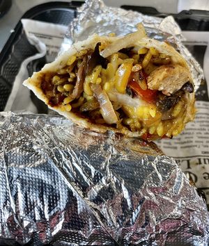 Chick’n fajita wrap at Healthy Eatz in Williamsburg