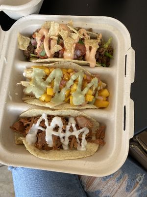 Delicious tacos for the special of the month   at Rock n Roots in Williston Park