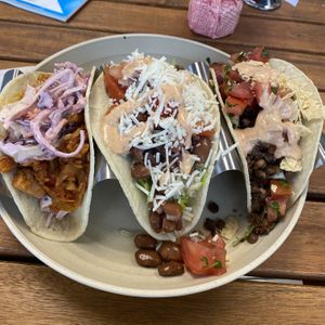 Chefs special. Trio of tacos 🌮   at Rock n Roots in Williston Park