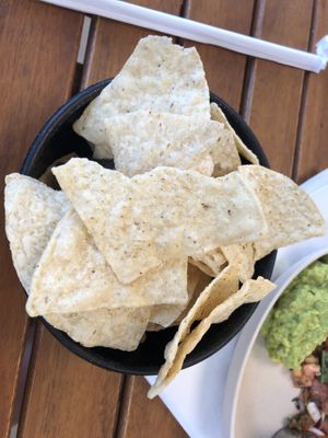 Guac n chips , pico de gallo, kimchi   at Rock n Roots in Williston Park