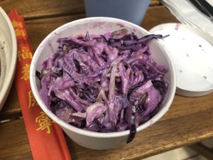 Cabbage slaw   at Rock n Roots in Williston Park