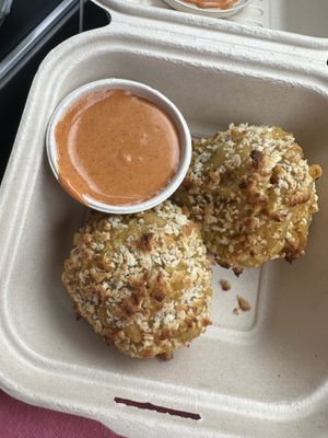 Mac n cheese balls #Veganuary at Rock n Roots in Williston Park