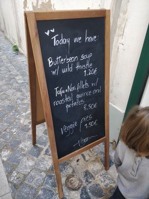 Menu of the day at Dona Tengarrinha in Beja