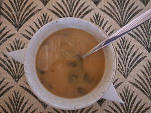 Sopa beldroegas at Dona Tengarrinha in Beja