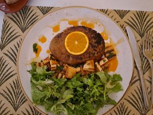 Migas de espargos com tofu at Dona Tengarrinha in Beja