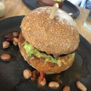 Vegan brunch bun   at Cowan & Sons in Edinburgh
