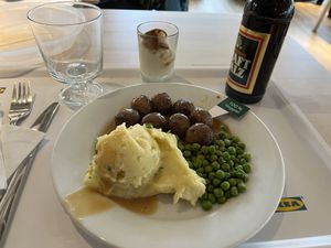 Plantbullar and vegan sweet rice  at IKEA in Hamburg