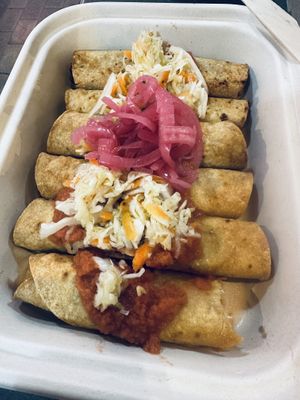 taquitos veganos  at El Merkury at the Market in Philadelphia