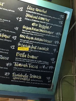 Vegan options  at The Cove in San Antonio