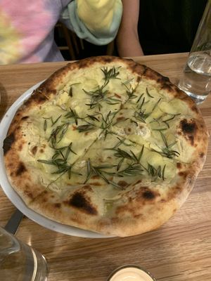 Potato pizza at Double Zero in Boston