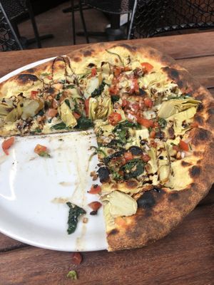 Artichoke pizza  at Double Zero in Boston