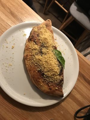 Eggplant calzone - gigantic! at Double Zero in Boston