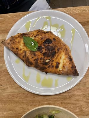 Meatball calzone  at Double Zero in Boston