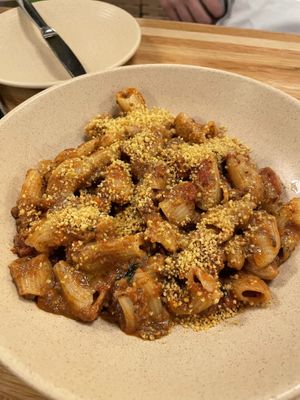 Pasta bolognese ￼  at Double Zero in Boston