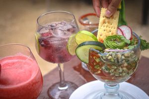 Cóctel de palmitos at La Palapa De Marlon in Playa Del Carmen