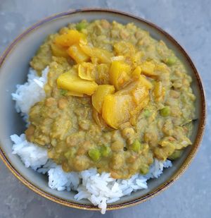 Green lentil dal #Veganuary at Esskalation in Bonn