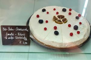 Display of cakes at Esskalation in Bonn
