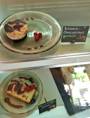 Display of cakes at Esskalation in Bonn