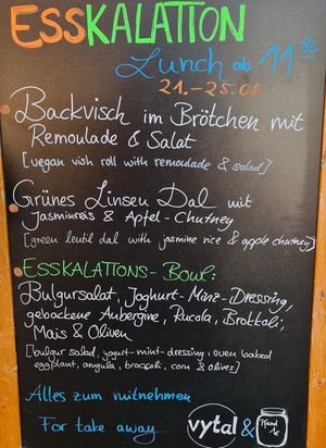 Menu at Esskalation in Bonn