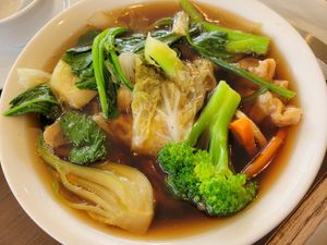 wonton soup (22) at Greens Vegetarian Restaurant in Toronto