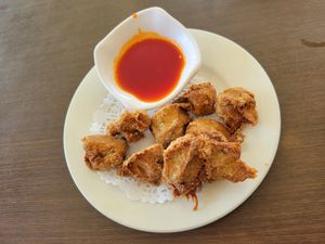 crispy soya fritters (13) at Greens Vegetarian Restaurant in Toronto