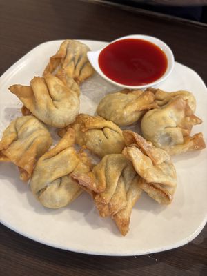 Deep fried wontons   at Greens Vegetarian Restaurant in Toronto