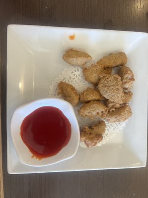 Sweet n sour appetizerr  at Greens Vegetarian Restaurant in Toronto