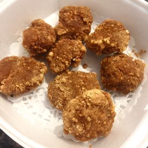 Crispy soya fritters  at Greens Vegetarian Restaurant in Toronto