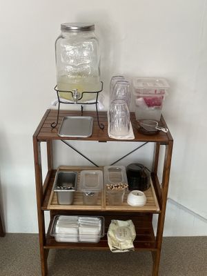 Self bar for water and pickle at Little Gangster - 리틀갱스터 in Seoul