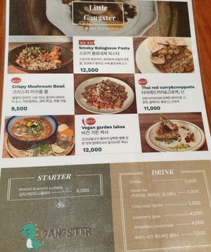 menu Jan 2022 at Little Gangster - 리틀갱스터 in Seoul