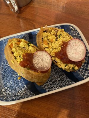 Tofu pocket side!  at Little Gangster - 리틀갱스터 in Seoul