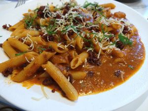 Smokey Bolognese pasta at Little Gangster - 리틀갱스터 in Seoul