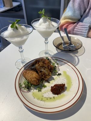 Cocktail and kimchi aranchini  at Little Gangster - 리틀갱스터 in Seoul