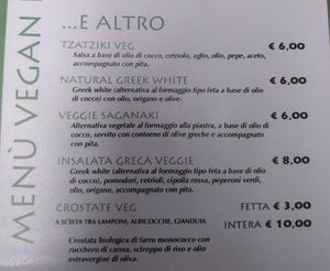 Platos veganos at Gyrosteria Yannis - Centro Città in Bari