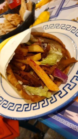 Seitan gyros on wholewheat bread at Gyrosteria Yannis - Centro Città in Bari