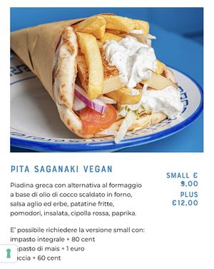 Menu picture of meal I got/ foto dal menu del pasto preso  at Gyrosteria Yannis - Centro Città in Bari