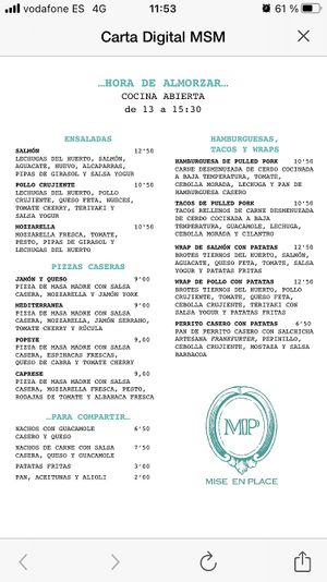 Menu7 at Mise En Place in Mallorca