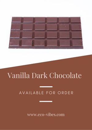 Solid cacao chocolate made with vanilla. at Eco Vibes  in Koh Phangan