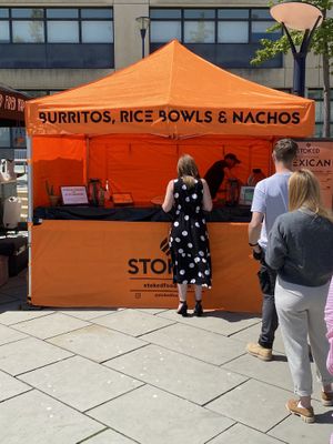 Stoked food tent (outside Bristol Temple Meads Station)  at Stoked Food - Street Food & Event Catering Services in Bristol