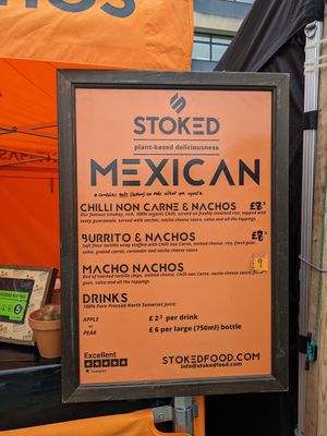 Menu at Stoked Food - Street Food & Event Catering Services in Bristol